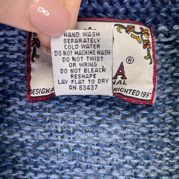 Vintage Tiara International Cardigan Sweater Womens M Floral Butterfly Boho 90s - Picture 10 of 12